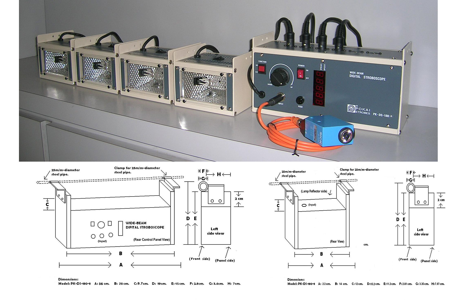 Multiple STROBOSCOPE PK-DS-180-8 / PK-DS-180-1